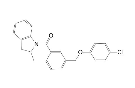 1-{3-[(4-chlorophenoxy)methyl]benzoyl}-2-methylindoline