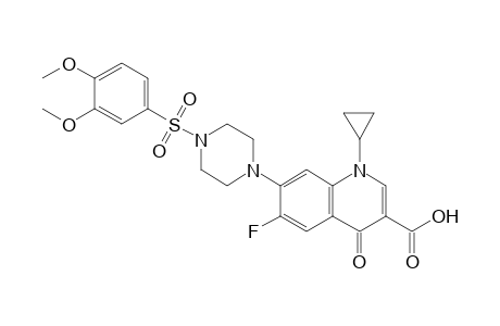 7-(4-((3,4-Dimethoxyphenyl)sulfonyl)piperazin-1-yl)-1-cyclopropyl-6-fluoro-4-oxo-1,4-dihydroquinoline-3-carboxylic acid