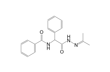 benzeneacetic acid, alpha-(benzoylamino)-, 2-(1-methylethylidene)hydrazide
