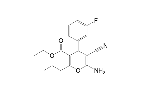 Ethyl 6-amino-5-cyano-4-(3-fluorophenyl)-2-propyl-4H-pyran-3-carboxylate