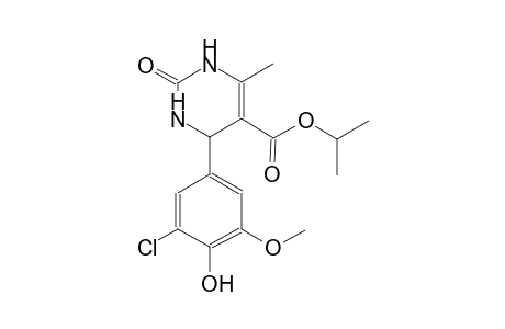 5-pyrimidinecarboxylic acid, 4-(3-chloro-4-hydroxy-5-methoxyphenyl)-1,2,3,4-tetrahydro-6-methyl-2-oxo-, 1-methylethyl ester