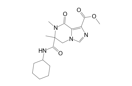 Imidazo[1,5-a]pyrazine-1-carboxylic acid, 6-[(cyclohexylamino)carbonyl]-5,6,7,8-tetrahydro-6,7-dimethyl-8-oxo-, methyl ester