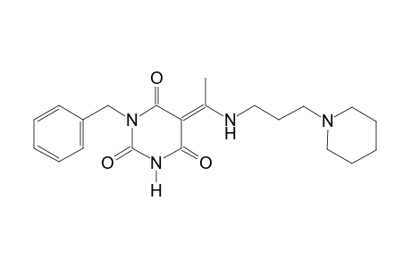 (5E)-1-(phenylmethyl)-5-[1-(3-piperidin-1-ylpropylamino)ethylidene]-1,3-diazinane-2,4,6-trione
