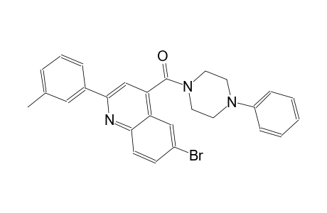 6-bromo-2-(3-methylphenyl)-4-[(4-phenyl-1-piperazinyl)carbonyl]quinoline