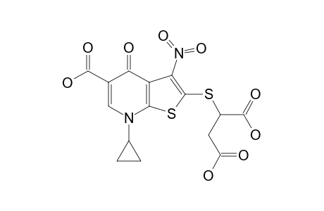 (+/-)-2-[(CARBOXYL-7-CYCLOPROPYL-3-NITRO-4-OXO-4,7-DIHYDROTHIENO-[2,3-B]-PYRIDIN-2-YL)-THIO]-SUCCINIC-ACID