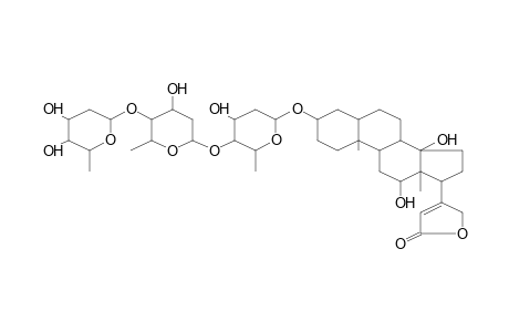 3-[10,13-dimethyl-3-[6-methyl-5-[6-methyl-5-[6-methyl-4,5-bis(oxidanyl)oxan-2-yl]oxy-4-oxidanyl-oxan-2-yl]oxy-4-oxidanyl-oxan-2-yl]oxy-12,14-bis(oxidanyl)-1,2,3,4,5,6,7,8,9,11,12,15,16,17-tetradecahydrocyclopenta[a]phenanthren-17-yl]-2H-furan-5-one