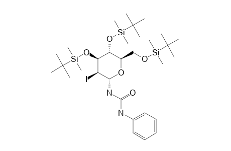 1-PHENYL-3-[3,4,6-TRIS-(O-TERT.-BUTYLDIMETHYLSILYL)-2-DEOXY-2-IODO-ALPHA-D-MANNOPYRANOSYL]-UREA
