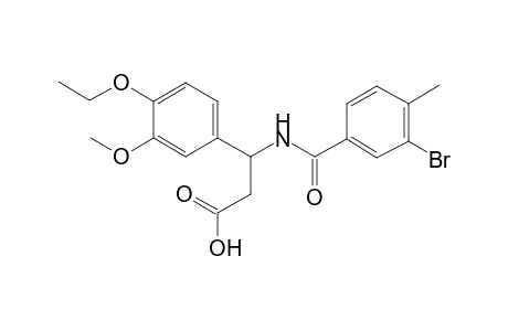 3-[(3-bromanyl-4-methyl-phenyl)carbonylamino]-3-(4-ethoxy-3-methoxy-phenyl)propanoic acid