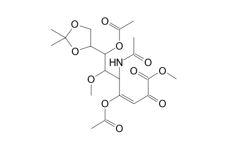 .beta.-D-manno-Non-3-en-2-ulopyranosidonic acid, methyl 5-(acetylamino)-3,5-dideoxy-8,9-O-(1-methylethylidene)-, methyl ester, 4,7-diacetate