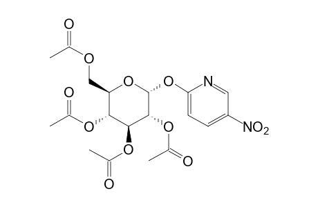 2-(alpha-D-glucopyranosyloxy)-5-nitropyridine, tetraacetate (ester)