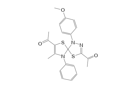 1-[3-acetyl-1-(4-methoxyphenyl)-8-methyl-9-phenyl-4,6-dithia-1,2,9-triazaspiro[4.4]nona-2,7-dien-7-yl]ethanone