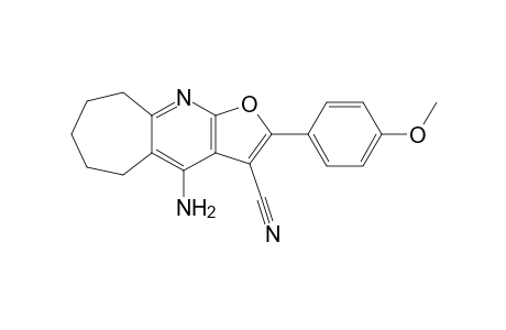 4-Amino-2-(4-methoxyphenyl)-6,7,8,9-tetrahydro-5Hcyclohepta[b]furo[3,2-e]pyridine-3-carbonitrile