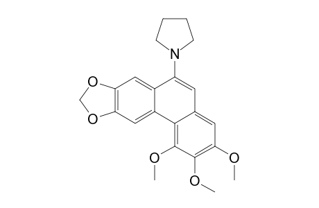 Pyrrolidine, 1-(1,2,3-trimethoxyphenanthro[2,3-d][1,3]dioxol-6-yl)-