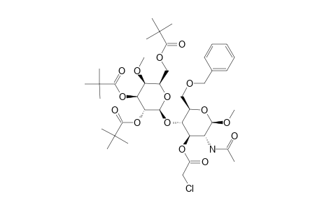 METHYL-2-ACETAMIDO-6-O-BENZYL-3-O-CHLOROACETYL-2-DEOXY-4-O-(4-O-METHYL-2,3,6-TRI-O-PIVALOYL-BETA-D-GALACTOPYRANOSYL)-BETA-D-GLUCOPYRANOSIDE
