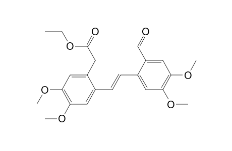 2-[2-[(E)-2-(2-formyl-4,5-dimethoxy-phenyl)vinyl]-4,5-dimethoxy-phenyl]acetic acid ethyl ester