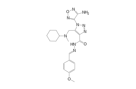 1-(4-amino-1,2,5-oxadiazol-3-yl)-5-{[cyclohexyl(methyl)amino]methyl}-N'-[(E)-(4-methoxyphenyl)methylidene]-1H-1,2,3-triazole-4-carbohydrazide