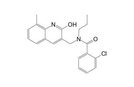 2-chloro-N-[(2-hydroxy-8-methyl-3-quinolinyl)methyl]-N-propylbenzamide