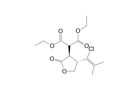 Diethyl 2-[trans-4-(1-chloro-2-methylprop-1-enyl)-2-oxotetrahydrofuran-3-yl]malonate