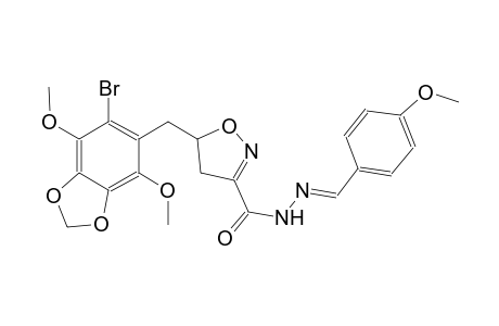 3-isoxazolecarboxylic acid, 5-[(6-bromo-4,7-dimethoxy-1,3-benzodioxol-5-yl)methyl]-4,5-dihydro-, 2-[(E)-(4-methoxyphenyl)methylidene]hydrazide