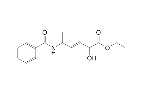 Ethyl 5-benzamido-2-hydroxy-3-hexenoate