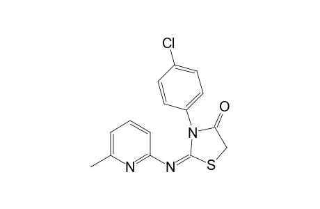 6-Methyl-2-[3-(p-chlorophenyl)-4-oxothiazolin-2-ylidene]aminopyridine