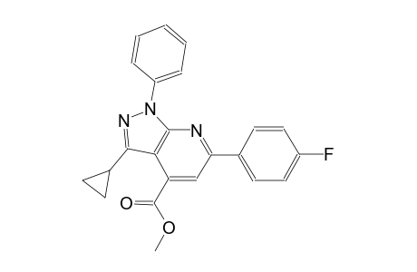 1H-pyrazolo[3,4-b]pyridine-4-carboxylic acid, 3-cyclopropyl-6-(4-fluorophenyl)-1-phenyl-, methyl ester