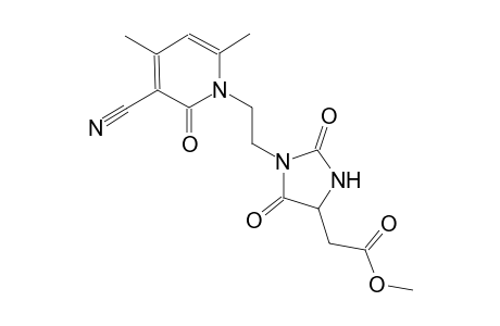 4-imidazolidineacetic acid, 1-[2-(3-cyano-4,6-dimethyl-2-oxo-1(2H)-pyridinyl)ethyl]-2,5-dioxo-, methyl ester, (4S)-