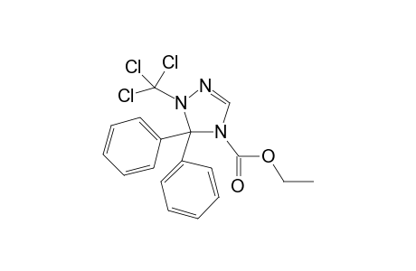Ethyl 2,2-diphenyl-3-(trichloromethyl)-.delta>(3)-1,3,4-triazoline-1-carboxylate