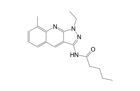 N-(1-ethyl-8-methyl-1H-pyrazolo[3,4-b]quinolin-3-yl)pentanamide