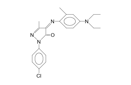 1-(4-Chloro-phenyl)-4-(4-N,N-diethylamino-2-tolylimino)-3-methyl-2-pyrazolin-5-one