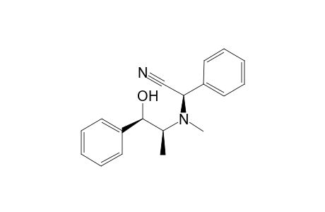 2-[N-(2-Hydroxy-1-methyl-phenylethyl)-N-methylamino]-2-phenylethanenitrile
