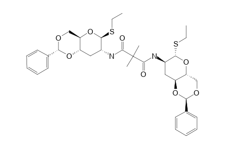 N,N'-BIS-(ETHYL-2-AMINO-4,6-O-BENZYLIDENE-2,3-DIDEOXY-1-THIO-BETA-D-GLUCOPYRANOSID-2-YL)-DIMETHYLMALONAMIDE