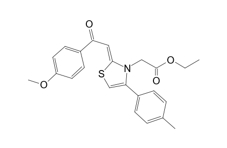 Ethyl 2-{2-[(Z)-(4-methoxyphenyl)-2-oxo-ethylidene]-4-(4-methylphenyl)-1,3-thiazol-3-yl}acetate