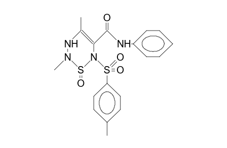 3,5-Dimethyl-6-phenylcarbamoyl-1-tosyl-3,4-dihydro-2,1,3,4(1H,2H)-thiatriazine 2-oxide