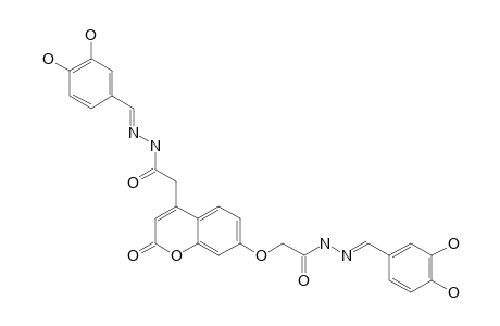 [7-(3,4-DIHYDROXY-BENZYLIDENE-HYDRAZINOCARBONYLMETHOXY)-2-OXO-2H-CHROMEN-4-YL]-ACETIC-ACID-(2,4-DIHYDROXY-BENZYLIDENE)-HYDRAZIDE