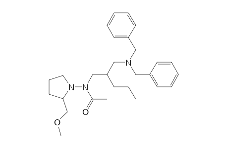 N-{[2'-(Dibenzylamino)methyl]pentyl}-N-[2"-(methoxymethyl)-pyrrolidin-1"-yl]acetamide