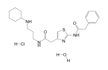 N-[3-(Cyclohexylamino)propyl]-2-[(phenylacetyl)amino]-1,3-thiazol-4-yl-acetamide hydrochloride hydrate