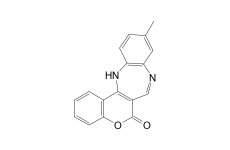 6-Oxo-13H-10-methylbenzo[b]benzopyrano[3,4-f][1,4]diazepine