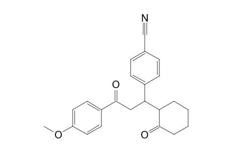 4-[3'-Oxo-3'-(p-methoxyphenyl)-1'-(2"-oxocyclohexyl)propyl]-benzonitrile