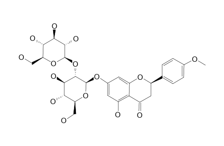 (2R)-5-HYDROXY-4'-METHOXYFLAVANONE-7-O-[BETA-GLUCOPYRANOSYL-(1->2)-BETA-GLUCOPYRANOSIDE]