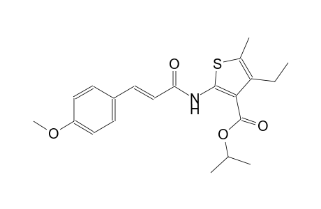 isopropyl 4-ethyl-2-{[(2E)-3-(4-methoxyphenyl)-2-propenoyl]amino}-5-methyl-3-thiophenecarboxylate