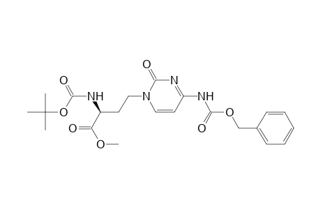 (2S)-2-[[(2-methylpropan-2-yl)oxy-oxomethyl]amino]-4-[2-oxo-4-(phenylmethoxycarbonylamino)-1-pyrimidinyl]butanoic acid methyl ester