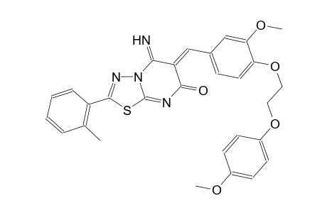 7H-[1,3,4]thiadiazolo[3,2-a]pyrimidin-7-one, 5,6-dihydro-5-imino-6-[[3-methoxy-4-[2-(4-methoxyphenoxy)ethoxy]phenyl]methylene]-2-(2-methylphenyl)-, (6Z)-