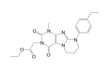 ethyl (9-(4-ethylphenyl)-1-methyl-2,4-dioxo-1,4,6,7,8,9-hexahydropyrimido[2,1-f]purin-3(2H)-yl)acetate