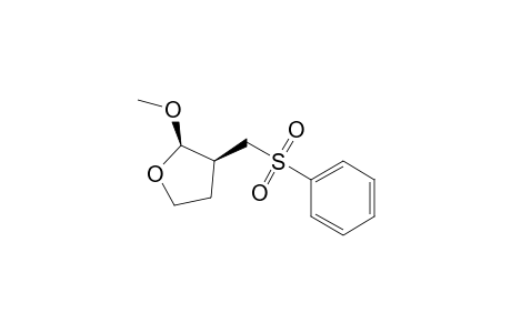 Furan, tetrahydro-2-methoxy-3-[(phenylsulfonyl)methyl]-, cis-