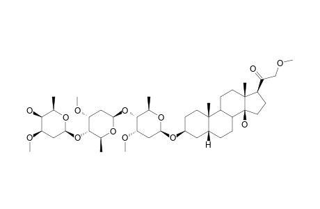 #1;3-BETA,14-BETA-DIHYDROXY-21-METHOXY-5-BETA-PREGNAN-20-ONE-3-O-BETA-D-DIGITOPYRANOSYL-(1->4)-O-BETA-D-CYMAROPYRANOSYL-(1->4)-O-BETA-D-CYMAROPYRANOSIDE