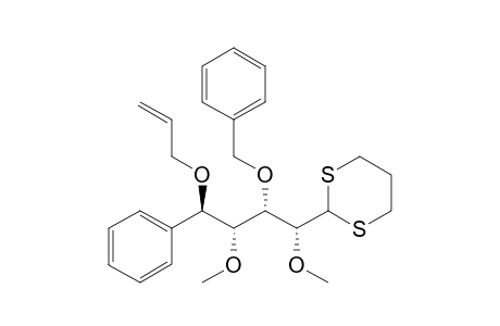(2R,3S,4R,5R)-5-O-Allyl-3-O-benzyl-2,4-dimethoxy-5-C-phenyl pentanal 1,3-propanedithiol acetal