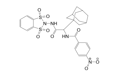 tricyclo[3.3.1.1~3,7~]decane-1-acetamide, alpha-[(4-nitrobenzoyl)amino]-N-(1,1,3,3-tetraoxido-1,3,2-benzodithiazol-2-yl)-
