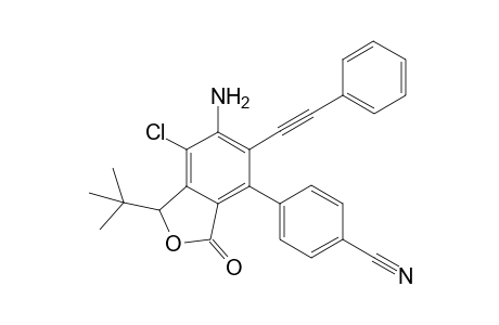 4-(6-Amino-1-tert-butyl-7-chloro-3-oxo-5-phenylethynyl-1,3-dihydro-isobenzofuran-4-yl)-benzonitrile