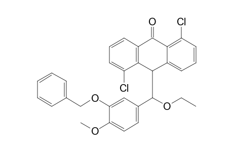 10-[(3-benzyloxy-4-methoxyphenyl)-ethoxymethyl]-1,5-dichloro-10H-anthracen-9-one